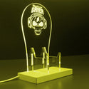 ADVPRO Hardcore Gamer with Skull Head Gamer LED neon stand hgA-j0051 - Yellow