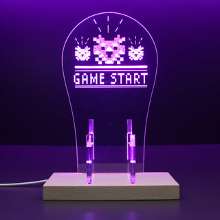 ADVPRO Game Start - Monster Icon Gamer LED neon stand hgA-j0052 - Purple