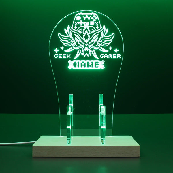 ADVPRO Geek Gamer Gamer LED neon stand hgA-j0053 - Green