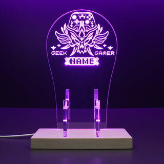 ADVPRO Geek Gamer Gamer LED neon stand hgA-j0053 - Purple