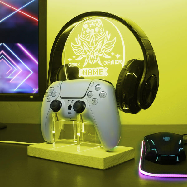 ADVPRO Geek Gamer Gamer LED neon stand hgA-j0053 - Yellow