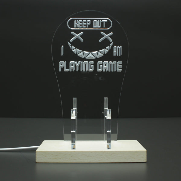 ADVPRO Keep Out I am Playing Game Gamer LED neon stand hgA-j0055