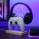 ADVPRO Let's Play Game with Fire and Star at Back Gamer LED neon stand hgA-j0061 - Blue