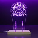 ADVPRO Let's Play Game with Fire and Star at Back Gamer LED neon stand hgA-j0061 - Purple