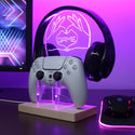 ADVPRO I Love Game with Hand Create Heart Shape Gamer LED neon stand hgA-j0062 - Purple