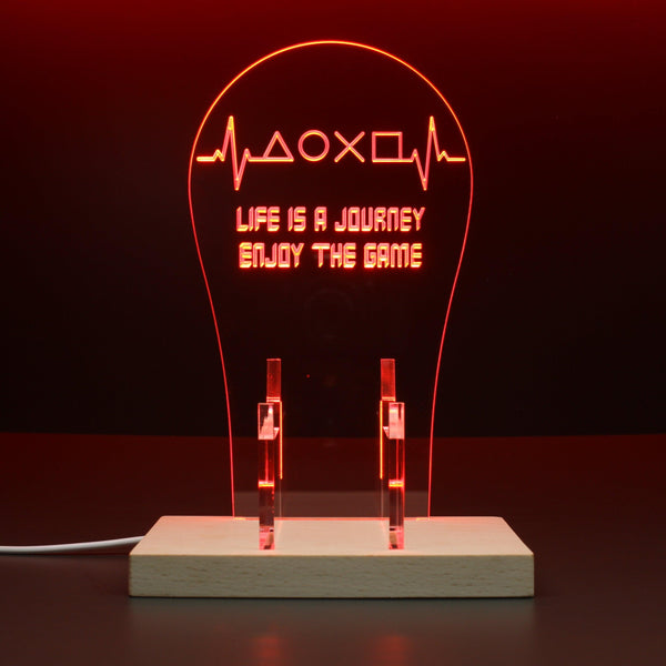 ADVPRO Life is a Journey Enjoy the Game Gamer LED neon stand hgA-j0064 - Red