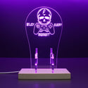 ADVPRO Enjoy Every Moment Skull with Game Gear Gamer LED neon stand hgA-j0065 - Purple