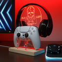 ADVPRO Enjoy Every Moment Skull with Game Gear Gamer LED neon stand hgA-j0065 - Red