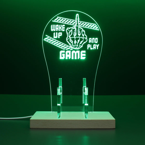 ADVPRO Wake Up and Play Game Gamer LED neon stand hgA-j0066 - Green