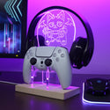 ADVPRO Cutie Devil Cat Playing Game Gamer LED neon stand hgA-j0068 - Purple