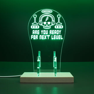 ADVPRO Are You Ready for Next Level Gamer LED neon stand hgA-j0069 - Green