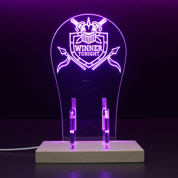 ADVPRO Get the Winner Tonight Gamer LED neon stand hgA-j0072 - Purple