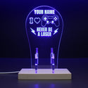 ADVPRO I love game, never be a loser Personalized Gamer LED neon stand hgA-p0001-tm - Blue