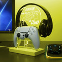 ADVPRO Play and win with game controller Personalized Gamer LED neon stand hgA-p0002-tm - Yellow