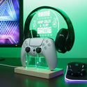 ADVPRO keep calm and lay game Personalized Gamer LED neon stand hgA-p0004-tm - Green