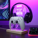 ADVPRO keep calm and lay game Personalized Gamer LED neon stand hgA-p0004-tm - Purple