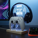 ADVPRO keep calm and lay game Personalized Gamer LED neon stand hgA-p0004-tm - White