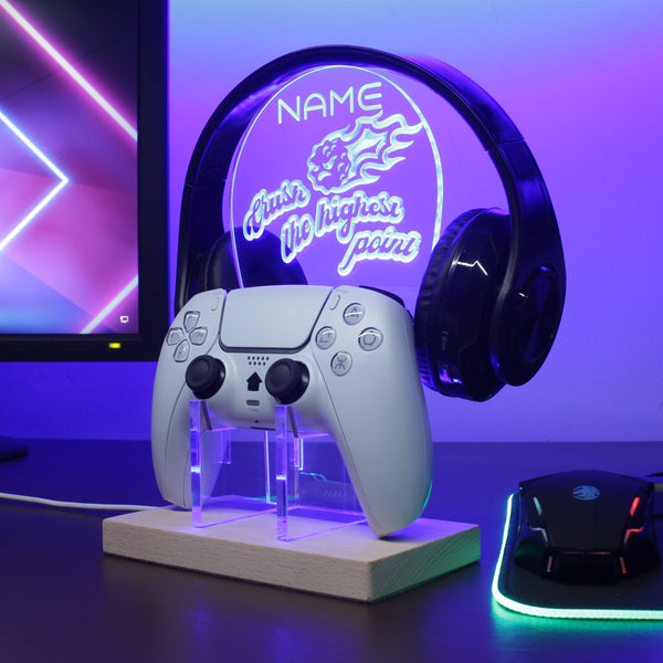 ADVPRO Fireball – crush the highest point Personalized Gamer LED neon stand hgA-p0005-tm - Blue