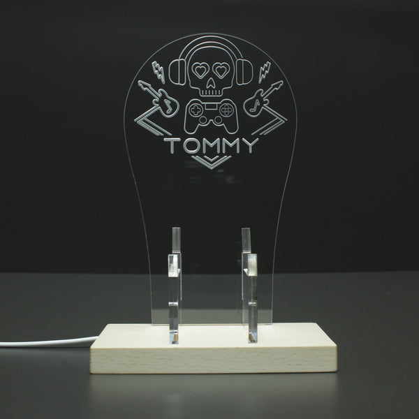 ADVPRO Skull head play game Personalized Gamer LED neon stand hgA-p0006-tm
