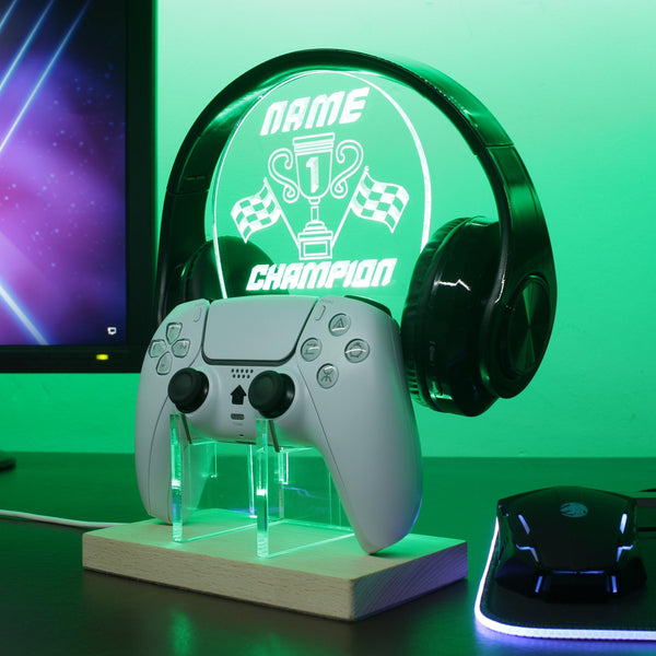 ADVPRO Be the first champion Personalized Gamer LED neon stand hgA-p0007-tm - Green