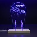 ADVPRO Play and win with game controller (other design) Personalized Gamer LED neon stand hgA-p0009-tm - Blue