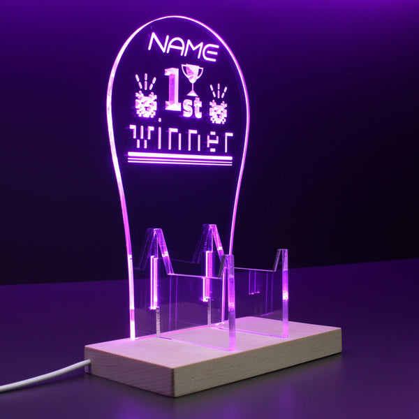 ADVPRO 1st winner with monster icons Personalized Gamer LED neon stand hgA-p0011-tm - Purple