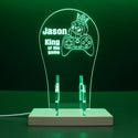 ADVPRO King of the game with skull head Personalized Gamer LED neon stand hgA-p0012-tm - Green