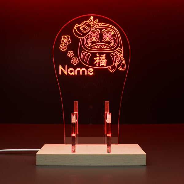 ADVPRO Japanese lucky doll with flower Personalized Gamer LED neon stand hgA-p0013-tm - Red