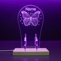 ADVPRO Beautiful butterfly with surrounding stars Personalized Gamer LED neon stand hgA-p0015-tm - Purple