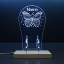 ADVPRO Beautiful butterfly with surrounding stars Personalized Gamer LED neon stand hgA-p0015-tm - White