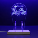 ADVPRO Play and win with flower icons Personalized Gamer LED neon stand hgA-p0016-tm - Blue