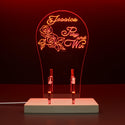 ADVPRO Play and win with flower icons Personalized Gamer LED neon stand hgA-p0016-tm - Red