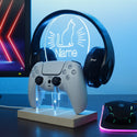 ADVPRO Cat with flashing line Personalized Gamer LED neon stand hgA-p0017-tm - Sky Blue