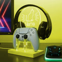 ADVPRO Cat with flashing line Personalized Gamer LED neon stand hgA-p0017-tm - Yellow