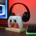 ADVPRO Happy rainbow with two clouds Personalized Gamer LED neon stand hgA-p0020-tm - Red