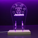 ADVPRO Happy little ice cream boy Personalized Gamer LED neon stand hgA-p0021-tm - Purple