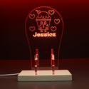 ADVPRO Happy little ice cream boy Personalized Gamer LED neon stand hgA-p0021-tm - Red