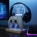 ADVPRO Happy little ice cream boy Personalized Gamer LED neon stand hgA-p0021-tm - White