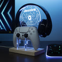 ADVPRO Chill with eye and hands Personalized Gamer LED neon stand hgA-p0022-tm - White