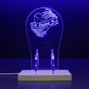 ADVPRO Skull hand with broken heart Personalized Gamer LED neon stand hgA-p0023-tm - Blue