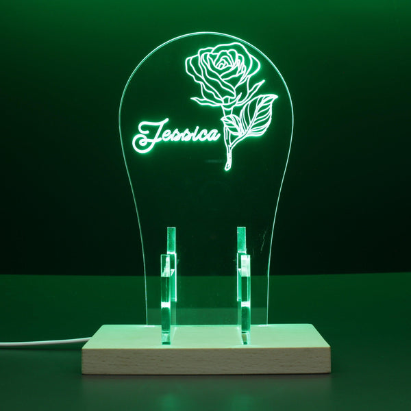 ADVPRO Beautiful rose Personalized Gamer LED neon stand hgA-p0024-tm - Green