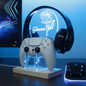 ADVPRO Beautiful rose Personalized Gamer LED neon stand hgA-p0024-tm - Sky Blue