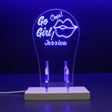ADVPRO Oops! Go girl! Personalized Gamer LED neon stand hgA-p0026-tm - Blue