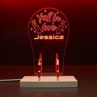 ADVPRO Fall in love Personalized Gamer LED neon stand hgA-p0027-tm - Red