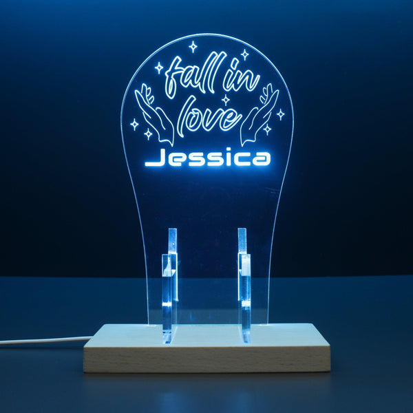 ADVPRO Fall in love Personalized Gamer LED neon stand hgA-p0027-tm - Sky Blue