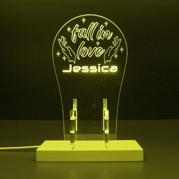 ADVPRO Fall in love Personalized Gamer LED neon stand hgA-p0027-tm - Yellow