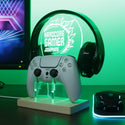 ADVPRO Hard core gamer with circle fire Personalized Gamer LED neon stand hgA-p0031-tm - Green