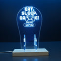 ADVPRO Eat Sleep Game Repeat Personalized Gamer LED neon stand hgA-p0032-tm - Sky Blue