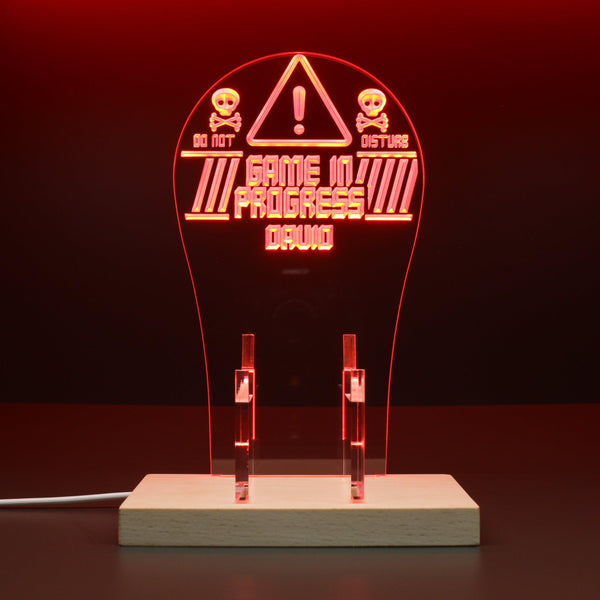 ADVPRO Game in progress,  do not disturb! Personalized Gamer LED neon stand hgA-p0034-tm - Red