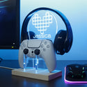 ADVPRO Digital Heart Personalized Gamer LED neon stand hgA-p0041-tm - Sky Blue